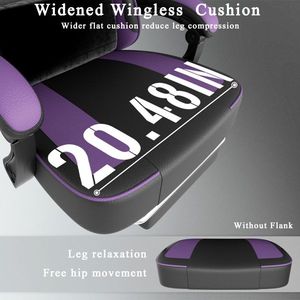 Sedia da Gaming Ergonomica in Pelle PU per Adulti, Traspirante con Cuscino a Molle Insacchettate e Poggiapiedi per Gaming e Uso al Computer - Product Image 5