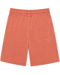Shorts Bermuda décontractés pour hommes en corail pêche personnalisés, shorts de plage à cordon de serrage légers et décontractés en mélange de coton pour l'été - Product Image 2