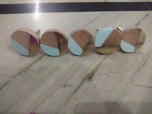 Handmade Wooden Resin Knob Affordable Decorative Handle With Comfort Zone For Cabinets Drawers And Furniture At Affordable price - Product Image 4