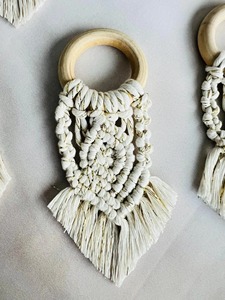Anneau de serviette en macramé blanc de haute qualité pour table à manger, décoration de mariage, aménagement de fête et accueil des invités, provenant d'Inde - Product Image 6