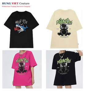 Ropa de calle de moda para hombres y mujeres 100% algodón Halloween para mirar Camiseta de punto de gran tamaño - Product Image 1