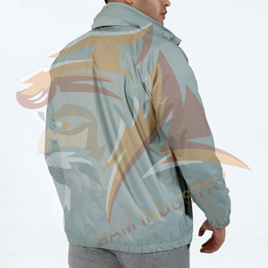 Hot Selling Wholesale <b>Lightweight</b> Windproof Formal Winter <b>Men</b> Hooded Outdoor Activities Custom Front Logo Windbreaker <b>Jacket</b> - Product Image 2