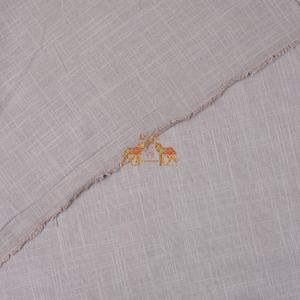 Tissu en coton slub de haute qualité, coton naturel teint uni, personnalisé pour la décoration intérieure - Product Image 2