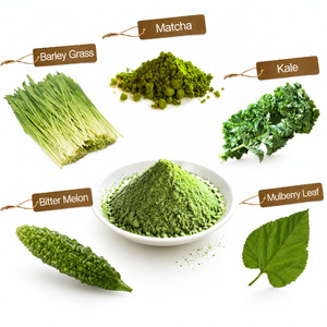 Mélange en poudre de jus vert de l'herbe d'orge, de chou frisé, de matcha, de Mogitate et d'Aojiru en sachets, vente en gros - Product Image 2