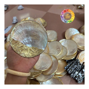 Assiette personnalisée en nacre avec logo gravé, plat en coquillage naturel pour invitations de mariage, cadeaux et décoration de table fine - Product Image 6