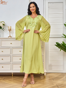 Abaya Ramadan Eid Dubaï Turquie, robe longue musulmane, vêtements islamiques, robes africaines pour femmes, robe musulmane, djellaba femme - Product Image 4