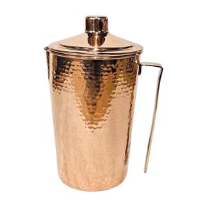 Jarra de Agua de Cobre Clásica Ecológica de Primera Calidad con Asa para Beneficios Ayurvédicos, Acabado Elegante para Uso Doméstico y Hotelero - Product Image 3