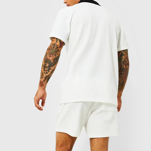 Shorts en molleton pour homme 100% coton Tissu doux et confortable Ceinture élastique Cordon de serrage réglable Séchage rapide Entraînement décontracté - Product Image 6