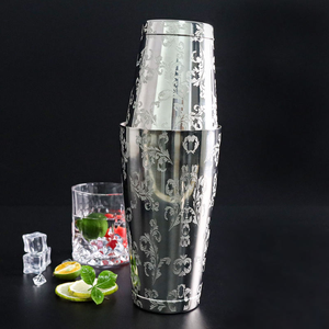 Coctelera de Metal, Acero Inoxidable, Diseño Boston, 17oz/23oz, Herramientas Personalizadas con Logotipo Grabado con Láser - Product Image 2