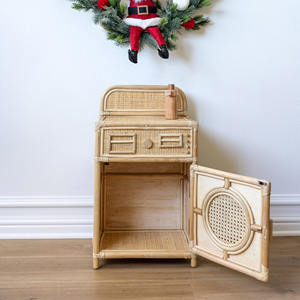 Enfants semblant jouer jouets petite machine à laver en rotin adorable mini jouet en bois modèle de meubles de maison pour les enfants - Product Image 6