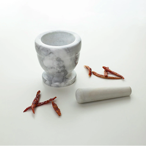 Mortero y Pilón de Mármol Natural Ecológico, Herramienta de Cocina Manual - Product Image 3
