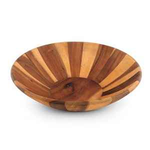Grand saladier en bois d'acacia de qualité supérieure, fait main, sans BPA, compatible lave-vaisselle, pour fruits, pâtes, collations - Product Image 2