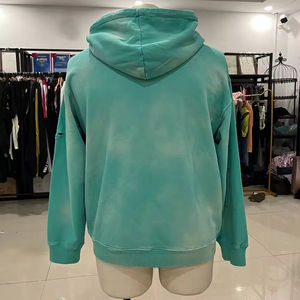 Vente en gros de sweats à capuche et sweat-shirts pour hommes en tissu polaire anti-plis effet délavé, avec logo brodé, pour usage extérieur - Product Image 5