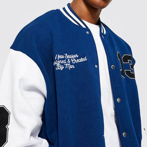Blouson Bomber d'Hiver Patchwork Brodé Vintage Streetwear Letterman - Product Image 5