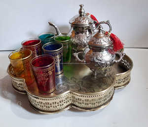 Moroccan <b>Tea</b> <b>Set</b> Arabic <b>Tea</b> <b>Set</b> Wholesale Glasses <b>With</b> <b>Teapot</b> Luxury Gift Box Packaging - Product Image 5