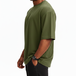 T-shirt unisexe ample en coton premium 210g, coupe épaule tombante, personnalisable avec logo imprimé, style hip-hop, écologique, vente en gros OEM de haute qualité - Product Image 3