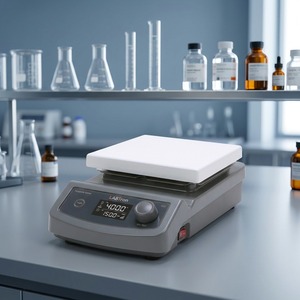 Agitador digital con placa calefactora, compacto, para pruebas de rendimiento, agitador de líquidos para vidrio, portátil, para laboratorio, químico, viscosidad, científico, rápido - Product Image 2