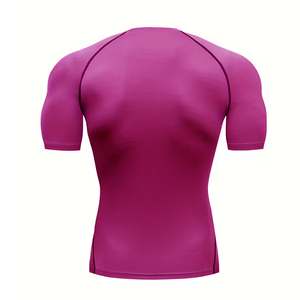 High Quality Custom Workout Short Sleeve Gym Sport Top T Shirt Shirt Men Compress Training Fitness Gym Wear - Product Image 2
