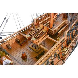 T063 - OMH San Felipe Cedar Nautical Ship Model Hand Painted <b>Wooden</b> Vietnam Home Decor Craft Supplies 91Lx28.5Wx78H Cm - Product Image 4