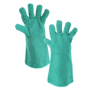 Guantes de Soldadura de Cuero Resistentes Profesionales, Protección UV, Diseño Antideslizante de Dedos Completos para Uso en Exteriores, Guantes de Seguridad Unisex - Product Image 3