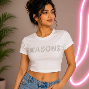 Premium Women Y2K Digital Printing Silk/Cotton Eco-Friendly Crop Top T-Shirt Custom Fashion Streetwear OEM Bulk Supplier - Product Image 1