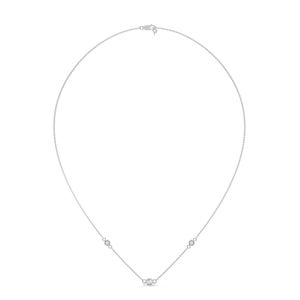 Collar con Colgante de Diamantes y Esmeralda Plateada Contemporáneo, Joyería Fina Creada en Laboratorio, Regalo de Moda para Mujer y Uso Diario - Product Image 3