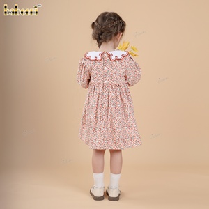 Vestido Floral de Otoño para Niñas, Modelo Ditsy, Sin Mangas, Corte en A, 100% Algodón, Bordado a Mano, ODM DR4494 - Product Image 3