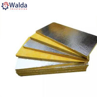 Système de finition extérieure en laine de verre avec isolation thermique ignifuge insonorisante Walda, revêtement en feuille d'aluminium haute densité