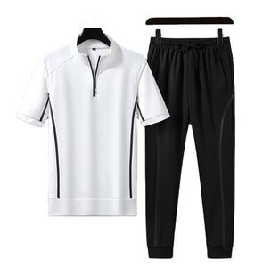 Men Fitness Tracksuit Custom Printed Short Sleeve Top and <b>Pant</b> for Men High Quality Comfortable Breathable Polyester Tracksuits - Product Image 1