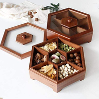 Boîte à épices en bois de Sheesham écologique de qualité supérieure pour la cuisine design, organisateur d'épices avec couvercle en verre transparent, compatible lave-vaisselle
