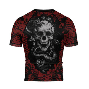 Rashguard de MMA personalizado que permite movimiento total y brinda comodidad de ajuste ceñido con estilo sublimado, tipo kimono de jiu jitsu. - Product Image 3