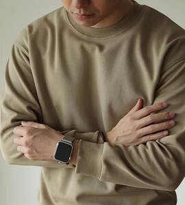 Men's Crew Neck Solid Color Knitted Pullover Regular Fit Casual Sweatshirt Breathable Autumn Wear - Product Image 5