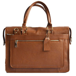 Sac pour ordinateur portable en cuir véritable de qualité supérieure, durable, pour voyage et travail, avec options de taille personnalisées, élégant et décontracté, vente en gros - Product Image 1
