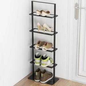 Tall Black <b>Shoe</b> Rack Multi Tier Vertical Organizer High Capacity Space Saving Design Strong Frame Modern <b>Storage</b> Display Stand - Product Image 6