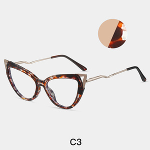 LMAMBA LT87307 2024 New High Quality Designer Retro Custom Logo Metal <b>Frames</b> Cat Eye <b>Eyeglasses</b> <b>Frames</b> Women - Product Image 2