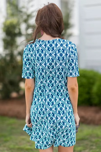 Elegant Bohemian Style High Waist Two Piece Set Crepe <b>Boho</b> <b>Summer</b> <b>Dresses</b> Mid-Calf 100% Cotton Puff Sleeve Floral Print - Product Image 6