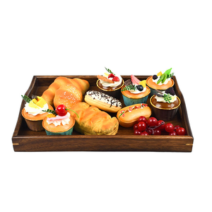 Wholesale <b>Small</b> Breakfast <b>Tray</b> Set Unique Food Wood Serving Platter Bandejas De Madera Dessert Food Wood Serving <b>Tray</b> - Product Image 4