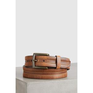 Vintage Style Genuine Leather Belt Brass <b>Pin</b> Buckle Men's Casual Style Long Lasting Top Quality Belts & Accessories Supplier - Product Image 1