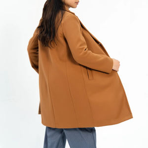 Abrigo de Invierno Largo para Mujer, de Lana de Oveja de Primera Calidad, Tejido, Resistente al Viento, Relleno de Plumas (50%), Cálido, Personalizable, Estilo Urbano - Product Image 3