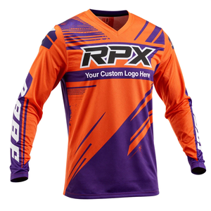 เสื้อเจอร์ซีย์มอเตอร์ครอส RPX แบบสั่งพิมพ์ลายตามต้องการ แขนยาว แห้งเร็ว สำหรับแข่งออฟโรด สีส้มม่วง - Product Image 3