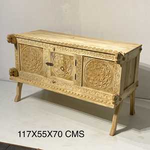 Caja de Madera Maciza Hecha a Mano, Colección Única DAMCHIYAN, Estilo Vintage Tradicional con 3 Cajones, Decoración para Sala de Estar, MOQ 1 - Product Image 4