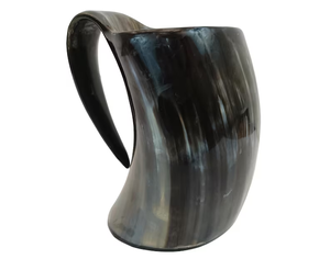 Taza de café con aislamiento al vacío con tapa a prueba de fugas, último diseño, cuerno multicolor y taza vikinga, ecológica, tallada por Artesanías de media luna - Product Image 2