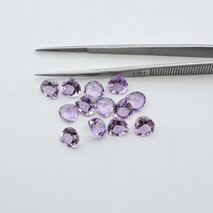 5mm naturel rose améthyste coeur pierres coupées oeil propre qualité améthyste à facettes pierre précieuse en vrac toutes les tailles personnalisation disponible - Product Image 4