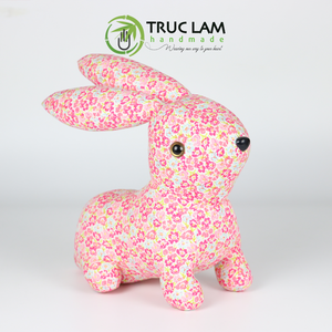 Nouveau modèle de jouets en peluche, lapin en tissu floral en coton, taille L, jouet animal pour enfants, 35 cm, différentes couleurs - Product Image 6