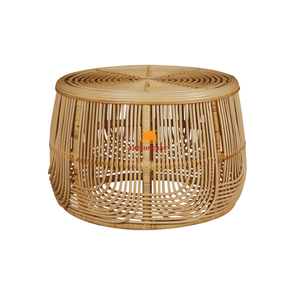 Table basse moderne en bambou naturel de haute qualité, design nid d'abeille, extensible, hauteur réglable, écologique, faite à la main - Product Image 1