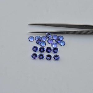 2.5mm AAA Naturel Bleu Profond Tanzanite À Facettes Rond Brillant Coupe Pierres Précieuses En Vrac Pour Bijoux En Gros Tanzanite Fabricant - Product Image 3