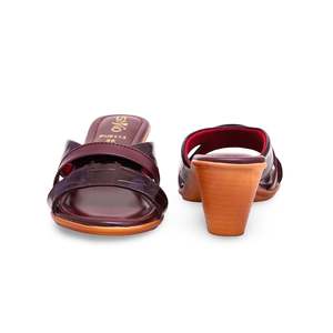 Pantoufles de sport formelles bordeaux PU0113 - Product Image 2