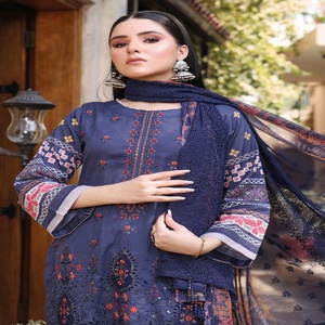 Fancy Wears Trajes de césped de 3 piezas listos para usar para adultos Trajes diarios bellamente diseñados por Dr Haris Volume DhagaKari - Product Image 4