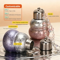 Gourde isotherme en titane pur sans BPA, anti-fuite, pour le sport, le camping et les voyages, avec logo personnalisé