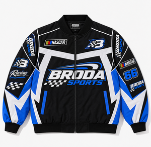NASCAR <b>Racing</b> <b>Jacket</b> Winter Plus Size Premium Quality Cotton Material Own Branding Logo Patches Custom <b>Racing</b> Apparel - Product Image 4
